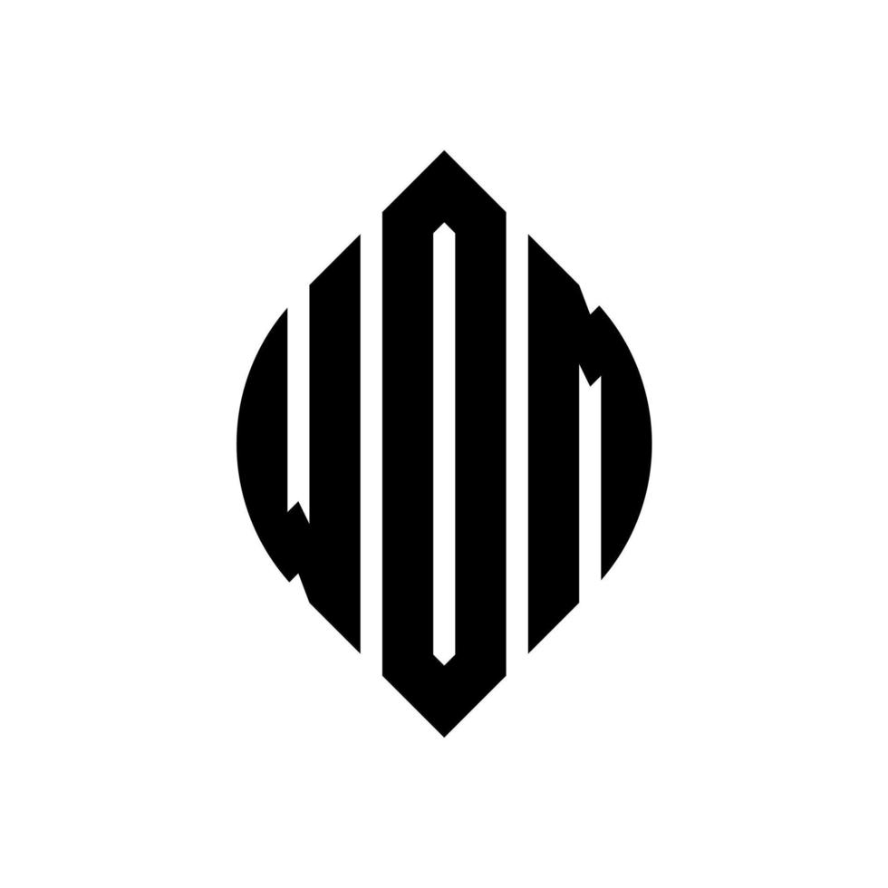 wdm circle letter logo design con forma circolare ed ellittica. lettere di ellisse wdm con stile tipografico. le tre iniziali formano un logo circolare. wdm cerchio emblema astratto monogramma lettera marchio vettore. vettore