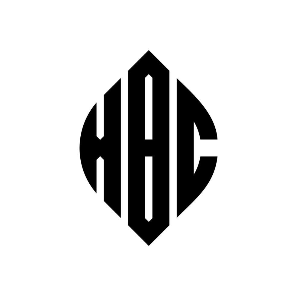xbc circle letter logo design con forma circolare ed ellittica. xbc lettere ellittiche con stile tipografico. le tre iniziali formano un logo circolare. xbc cerchio emblema astratto monogramma lettera marchio vettore. vettore