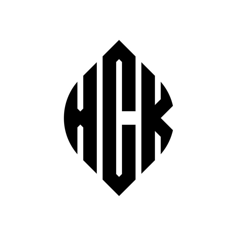 xck circle letter logo design con forma circolare ed ellittica. xck lettere ellittiche con stile tipografico. le tre iniziali formano un logo circolare. xck cerchio emblema astratto monogramma lettera marchio vettore. vettore