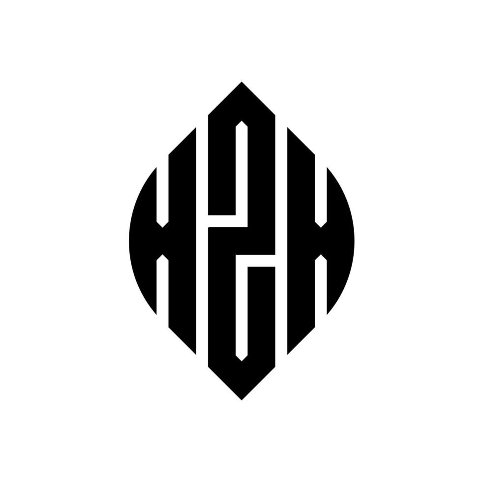 xzx circle letter logo design con forma circolare ed ellittica. xzx lettere ellittiche con stile tipografico. le tre iniziali formano un logo circolare. xx cerchio emblema astratto monogramma lettera marchio vettore. vettore
