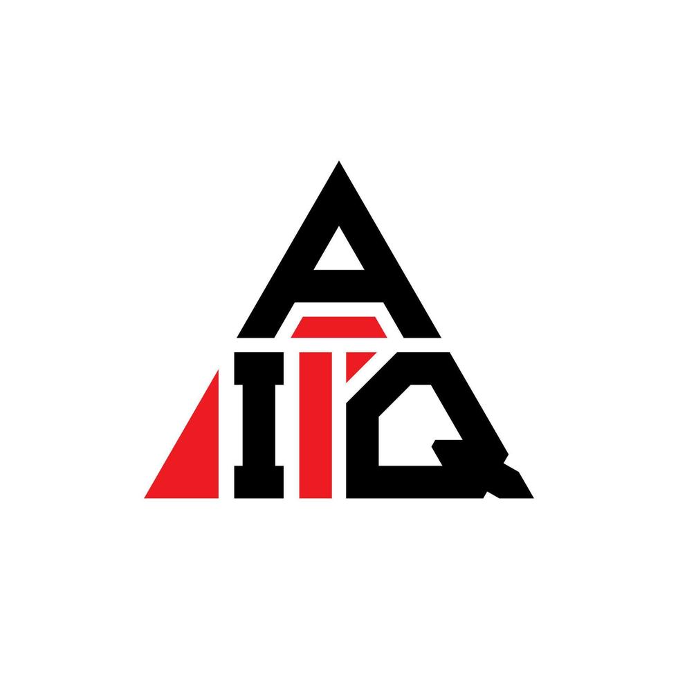 design del logo della lettera del triangolo aiq con forma triangolare. monogramma del design del logo del triangolo aiq. modello di logo vettoriale triangolo aiq con colore rosso. logo triangolare aiq logo semplice, elegante e lussuoso.