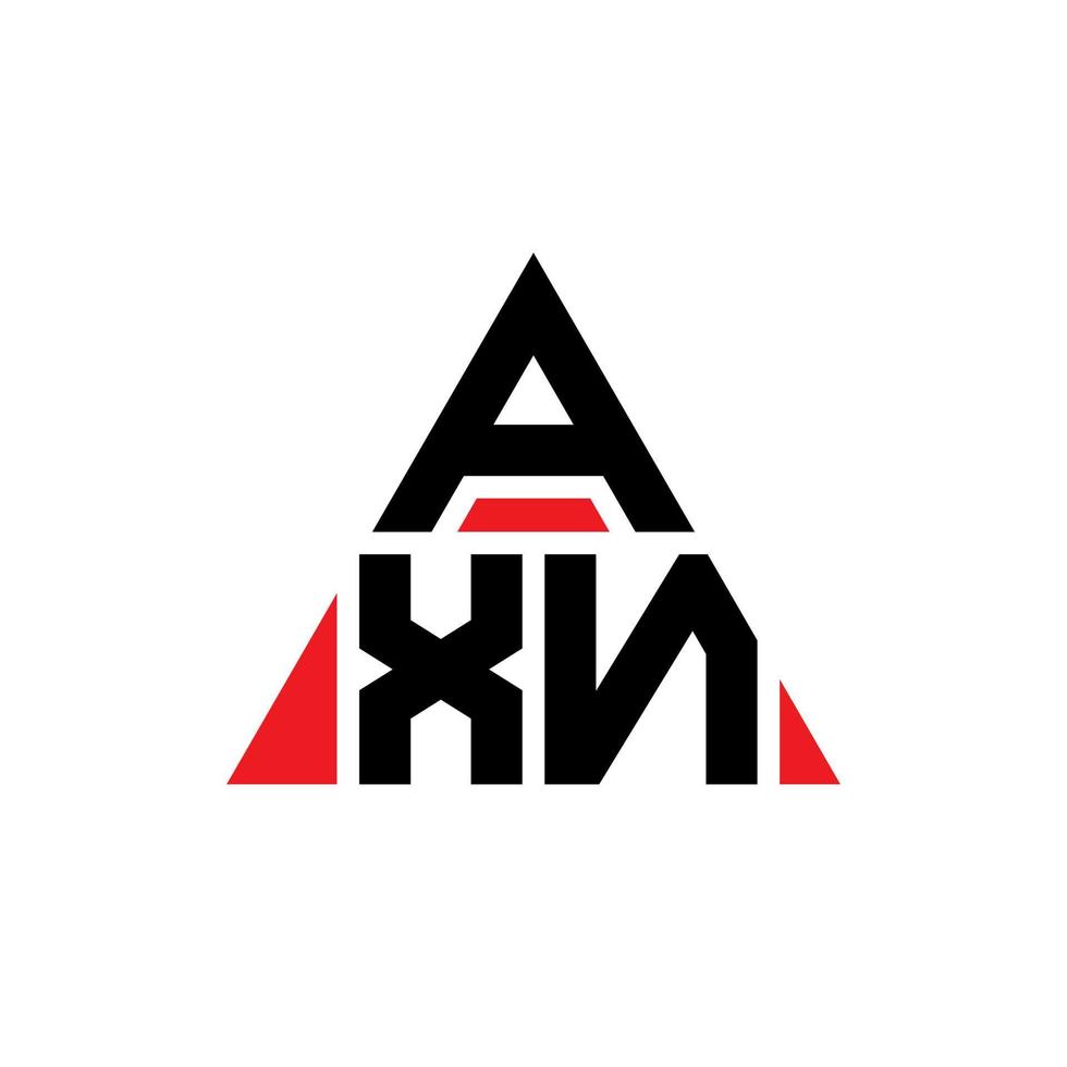 design del logo della lettera triangolare axn con forma triangolare. monogramma di design del logo del triangolo axn. modello di logo vettoriale triangolo axn con colore rosso. logo triangolare axn logo semplice, elegante e lussuoso.