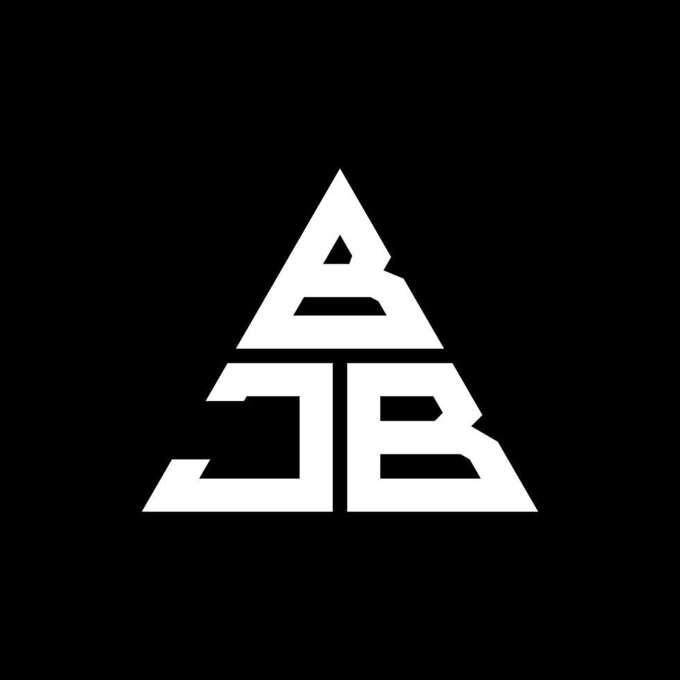 design del logo della lettera del triangolo bjb con forma triangolare. bjb triangolo logo design monogramma. modello di logo vettoriale triangolo bjb con colore rosso. logo triangolare bjb logo semplice, elegante e lussuoso.