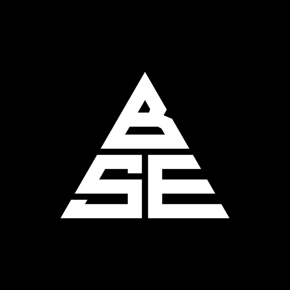 design del logo della lettera triangolare bse con forma triangolare. monogramma di design del logo del triangolo bse. modello di logo vettoriale triangolo bse con colore rosso. logo triangolare bse logo semplice, elegante e lussuoso.