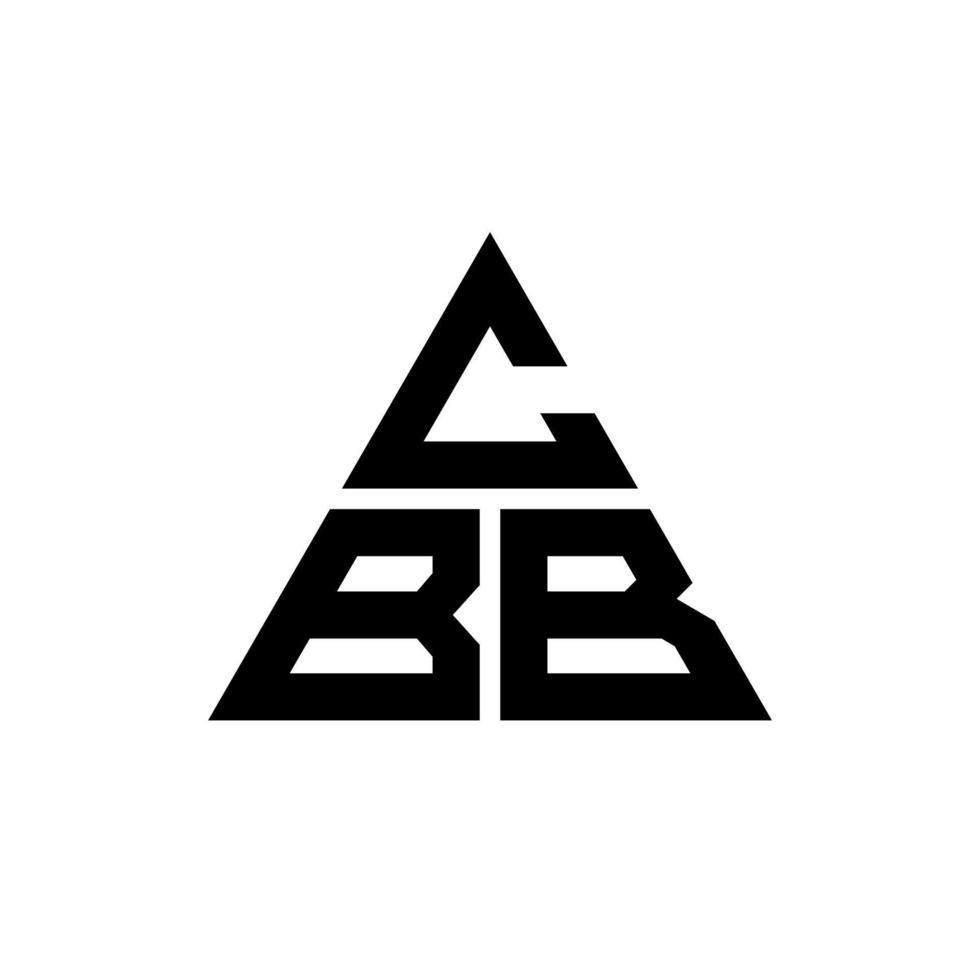 design del logo della lettera triangolare cbb con forma triangolare. monogramma cbb triangolo logo design. modello di logo vettoriale triangolo cbb con colore rosso. logo triangolare cbb logo semplice, elegante e lussuoso.