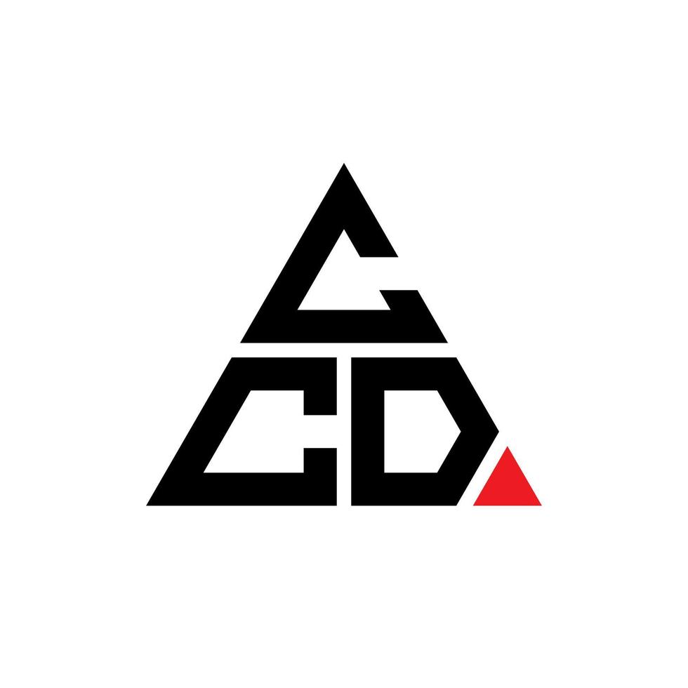 ccd triangolo lettera logo design con forma triangolare. ccd triangolo logo design monogramma. modello di logo vettoriale triangolo ccd con colore rosso. logo triangolare ccd logo semplice, elegante e lussuoso.