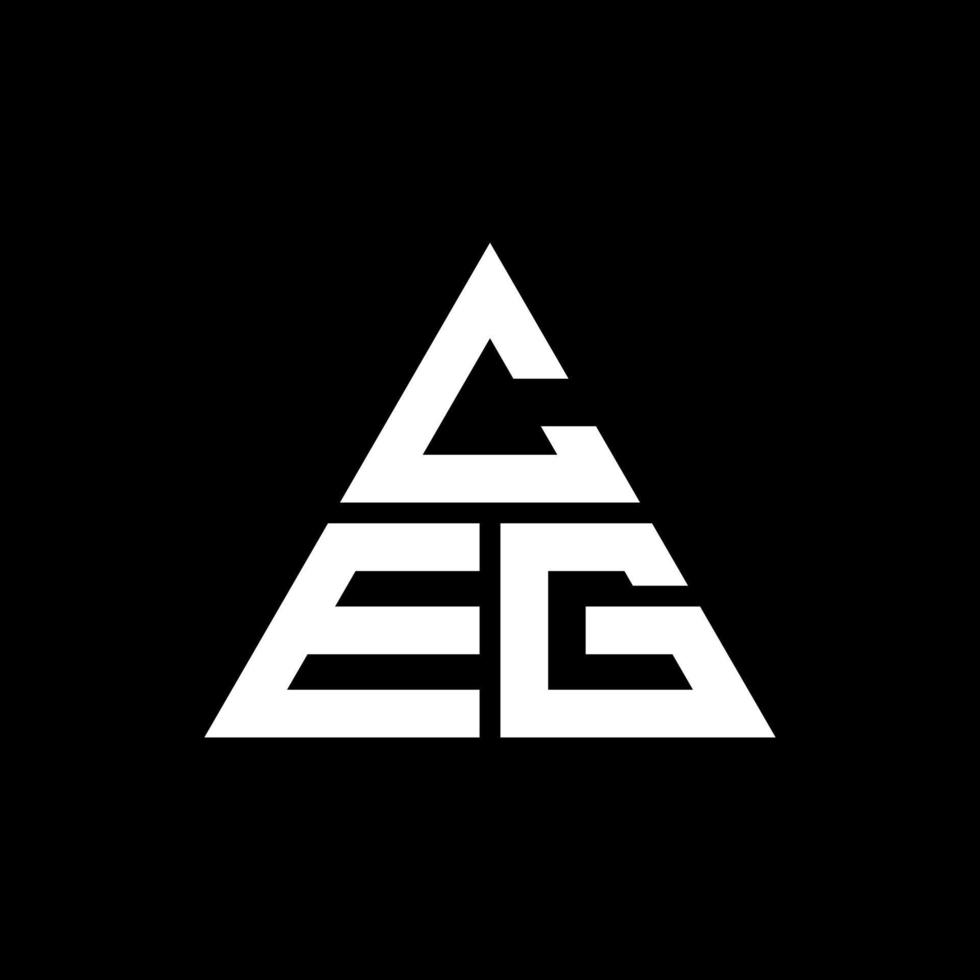 design del logo della lettera triangolare ceg con forma triangolare. monogramma di design con logo triangolo ceg. modello di logo vettoriale triangolo ceg con colore rosso. ceg logo triangolare logo semplice, elegante e lussuoso.