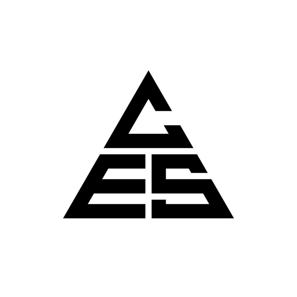 design del logo della lettera triangolare ces con forma triangolare. monogramma ces triangolo logo design. modello di logo vettoriale triangolo ces con colore rosso. ces logo triangolare logo semplice, elegante e lussuoso.