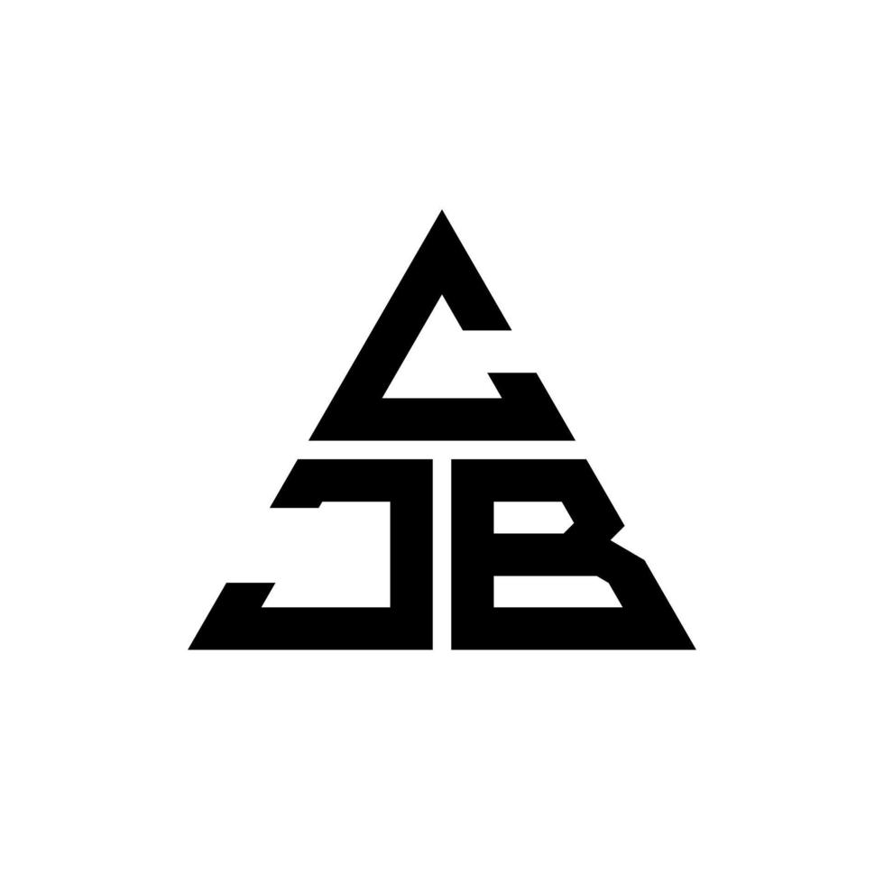 cjb triangolo logo lettera design con forma triangolare. monogramma cjb triangolo logo design. modello di logo vettoriale triangolo cjb con colore rosso. logo triangolare cjb logo semplice, elegante e lussuoso.