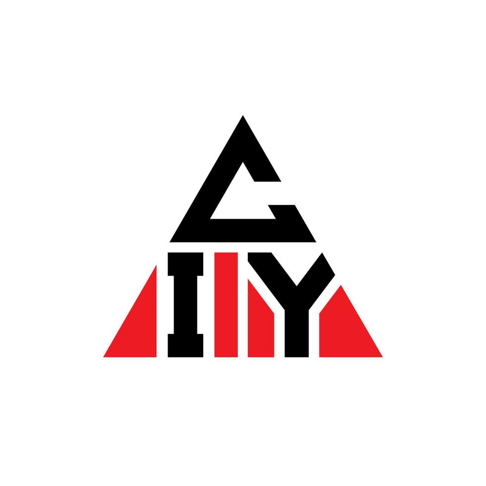design del logo della lettera triangolare ciy con forma triangolare. monogramma ciy triangolo logo design. modello di logo vettoriale triangolo ciy con colore rosso. ciy logo triangolare logo semplice, elegante e lussuoso.