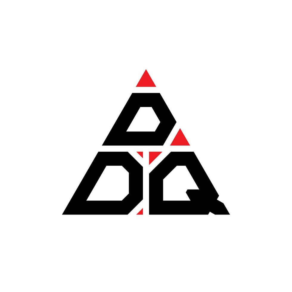 design del logo della lettera triangolare ddq con forma triangolare. monogramma di design del logo del triangolo ddq. modello di logo vettoriale triangolo ddq con colore rosso. logo triangolare ddq logo semplice, elegante e lussuoso.
