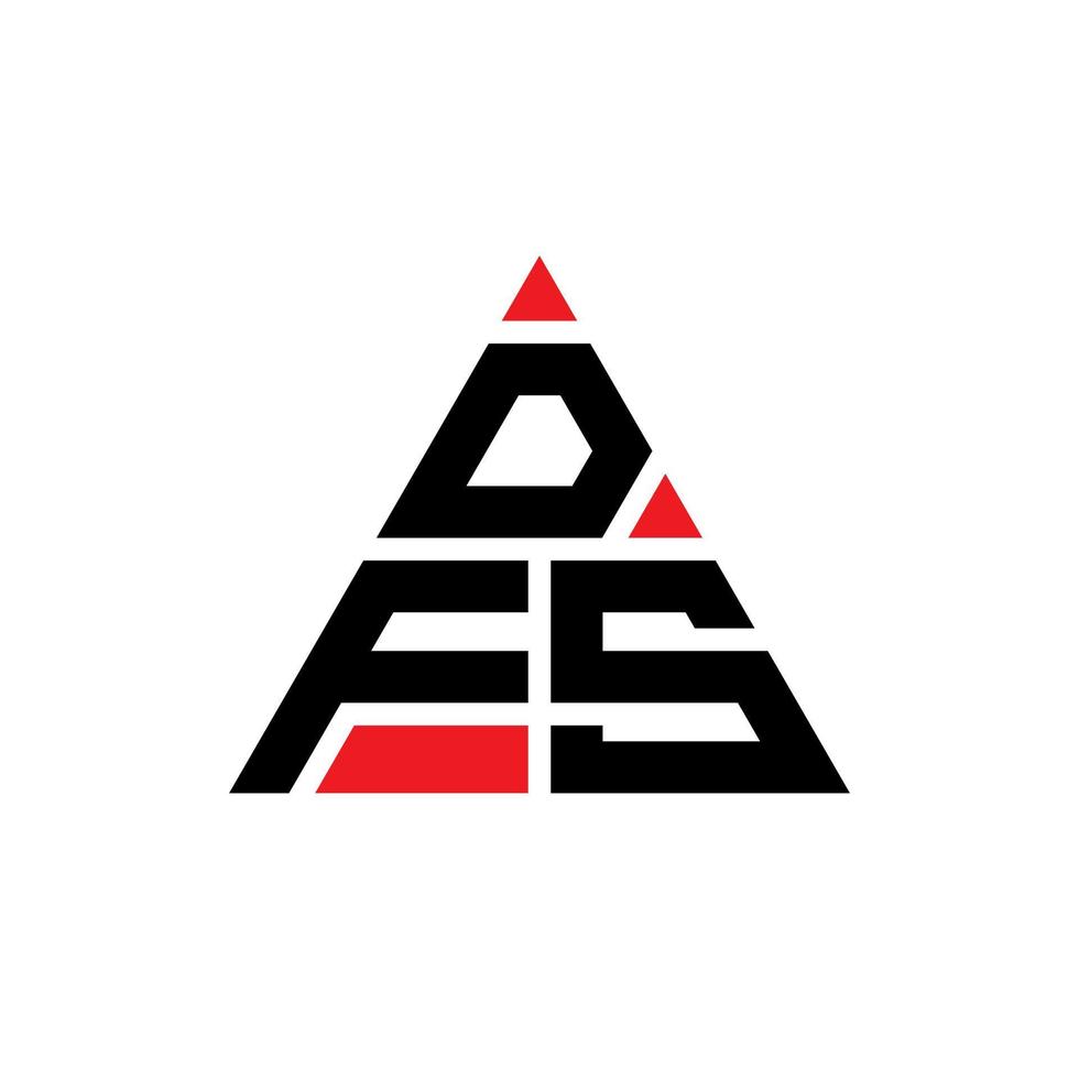 design del logo della lettera del triangolo dfs con forma triangolare. monogramma di design del logo del triangolo dfs. modello di logo vettoriale triangolo dfs con colore rosso. dfs logo triangolare logo semplice, elegante e lussuoso.