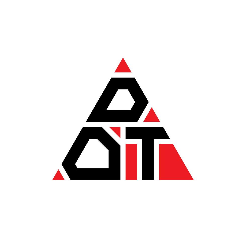 design del logo della lettera del triangolo del punto con forma triangolare. monogramma di design con logo a triangolo a punti. modello di logo vettoriale triangolo punto con colore rosso. logo triangolare punto logo semplice, elegante e lussuoso.