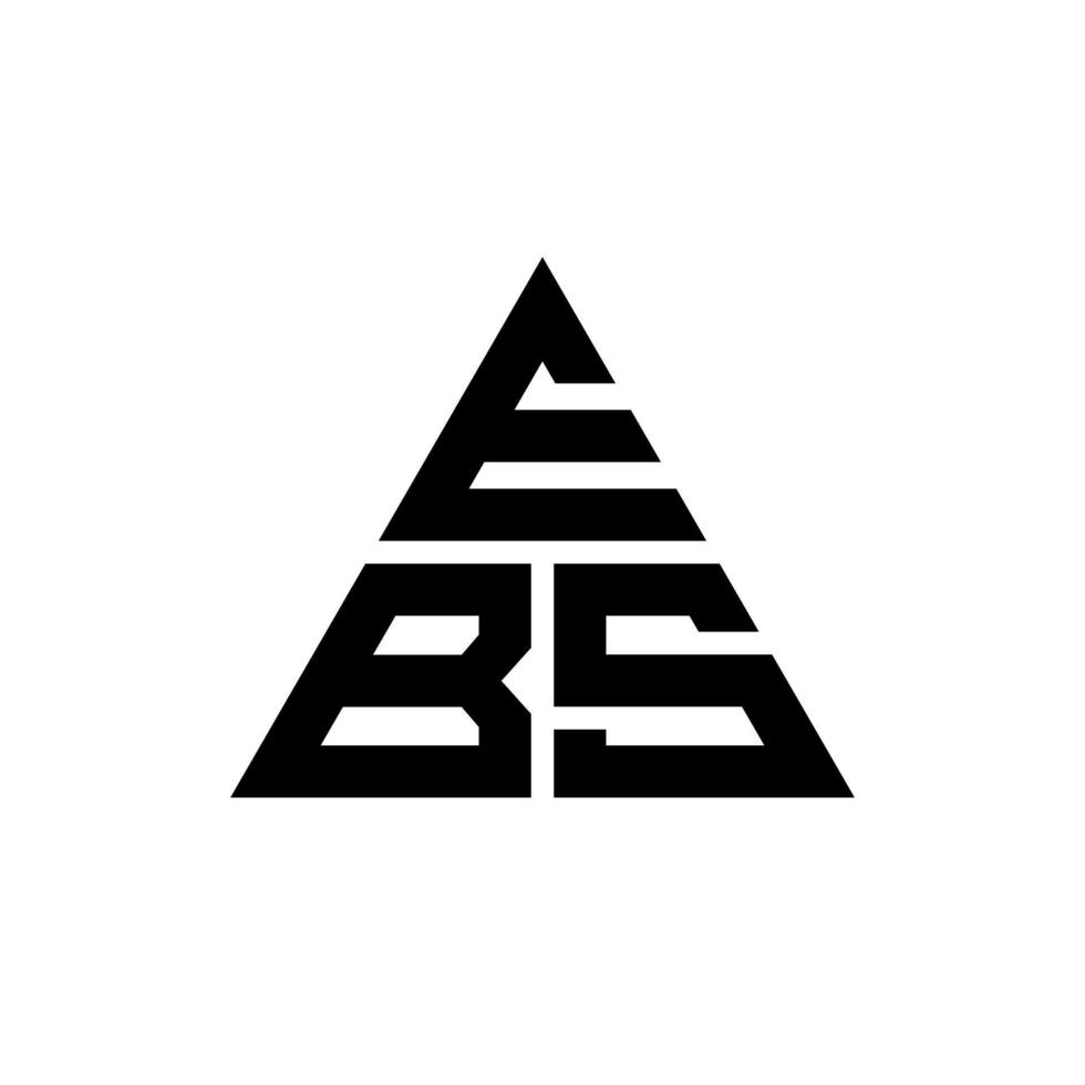 design del logo della lettera triangolare ebs con forma triangolare. monogramma di design del logo del triangolo ebs. modello di logo vettoriale triangolo ebs con colore rosso. logo triangolare ebs logo semplice, elegante e lussuoso.