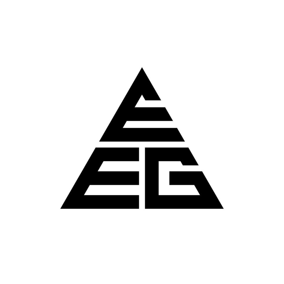 eeg design del logo della lettera triangolare con forma triangolare. ad es. monogramma del design del logo del triangolo. eeg modello di logo vettoriale triangolo con colore rosso. eeg logo triangolare logo semplice, elegante e lussuoso.