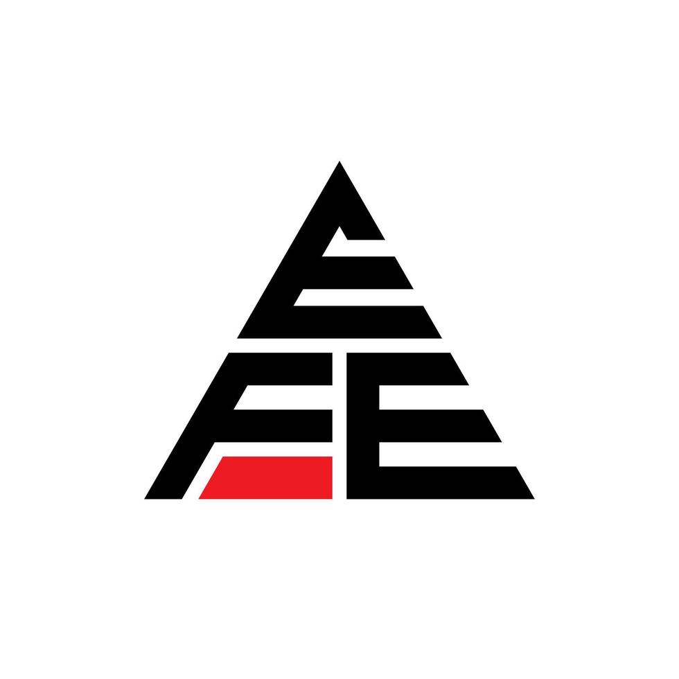 design del logo della lettera triangolare efe con forma triangolare. efe triangolo logo design monogramma. modello di logo vettoriale triangolo efe con colore rosso. logo triangolare efe logo semplice, elegante e lussuoso.