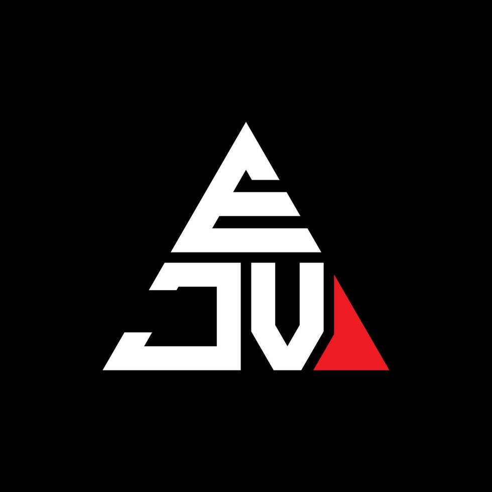 ejv triangolo lettera logo design con forma triangolare. ejv triangolo logo design monogramma. modello di logo vettoriale triangolo ejv con colore rosso. ejv logo triangolare logo semplice, elegante e lussuoso.