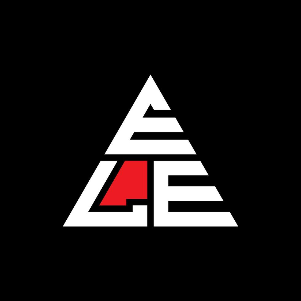 ele triangolo lettera logo design con forma triangolare. ele triangolo logo design monogramma. modello di logo vettoriale triangolo ele con colore rosso. ele logo triangolare logo semplice, elegante e lussuoso.