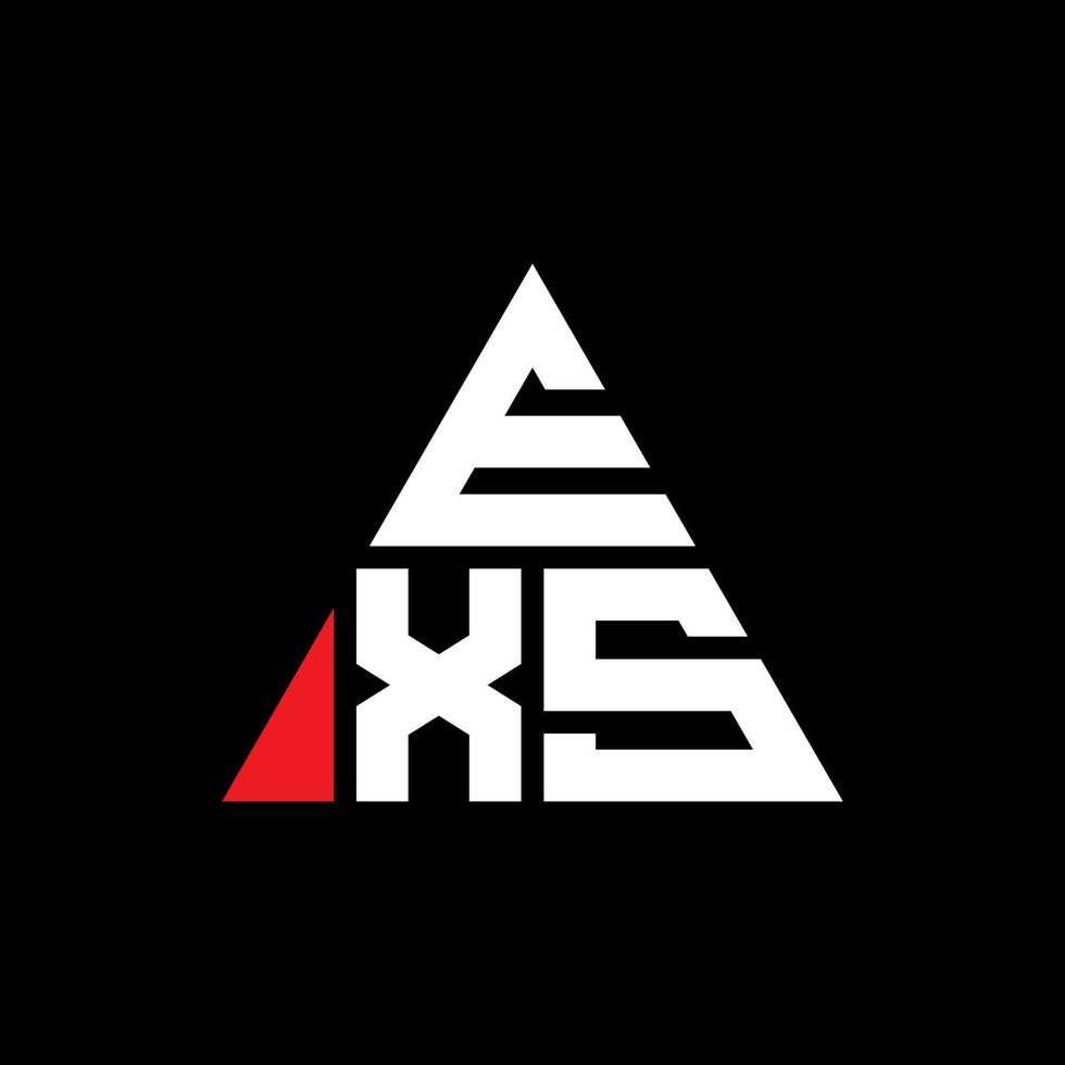 design del logo della lettera triangolare exs con forma triangolare. monogramma design logo triangolo exs. modello di logo vettoriale triangolo exs con colore rosso. logo triangolare exs logo semplice, elegante e lussuoso.