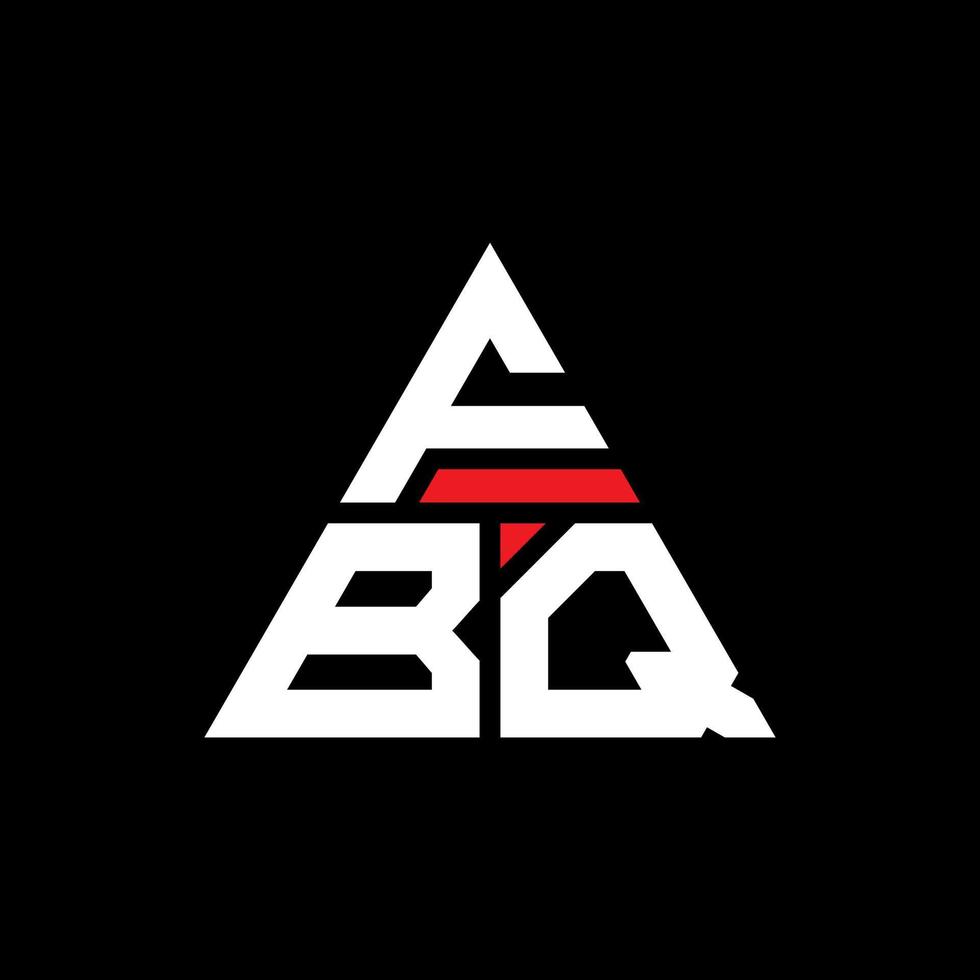 design del logo della lettera triangolare fbq con forma triangolare. monogramma di design del logo del triangolo fbq. modello di logo vettoriale triangolo fbq con colore rosso. logo triangolare fbq logo semplice, elegante e lussuoso.