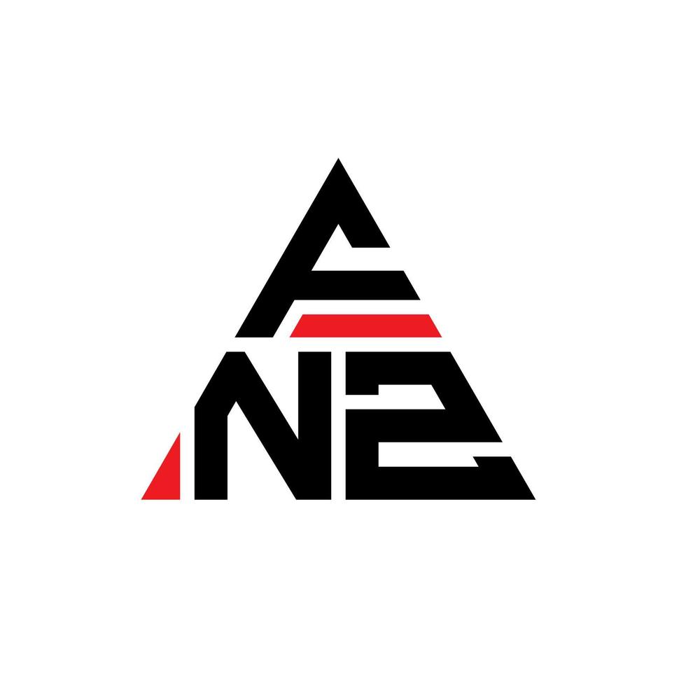 design del logo della lettera triangolare fnz con forma triangolare. monogramma di design del logo del triangolo fnz. modello di logo vettoriale triangolo fnz con colore rosso. logo triangolare fnz logo semplice, elegante e lussuoso.