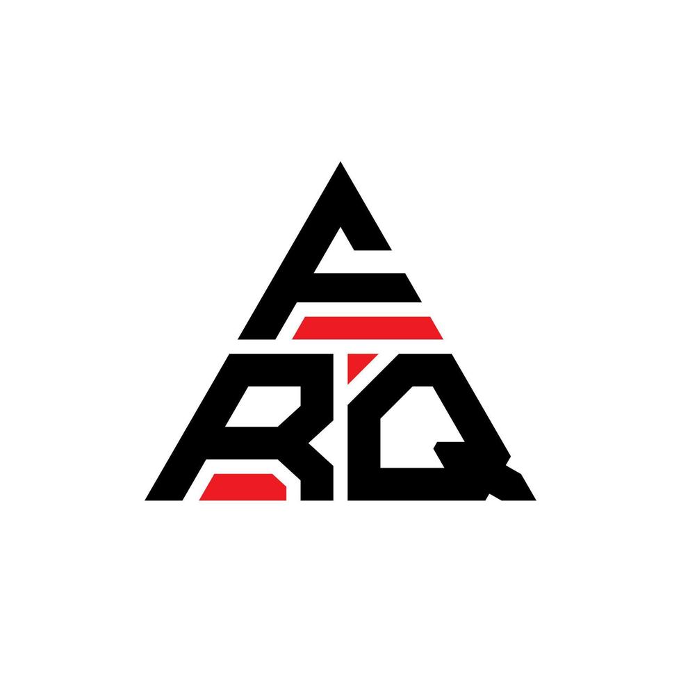 logo della lettera triangolare frq con forma triangolare. frq triangolo logo design monogramma. modello di logo vettoriale triangolo frq con colore rosso. frq logo triangolare logo semplice, elegante e lussuoso.