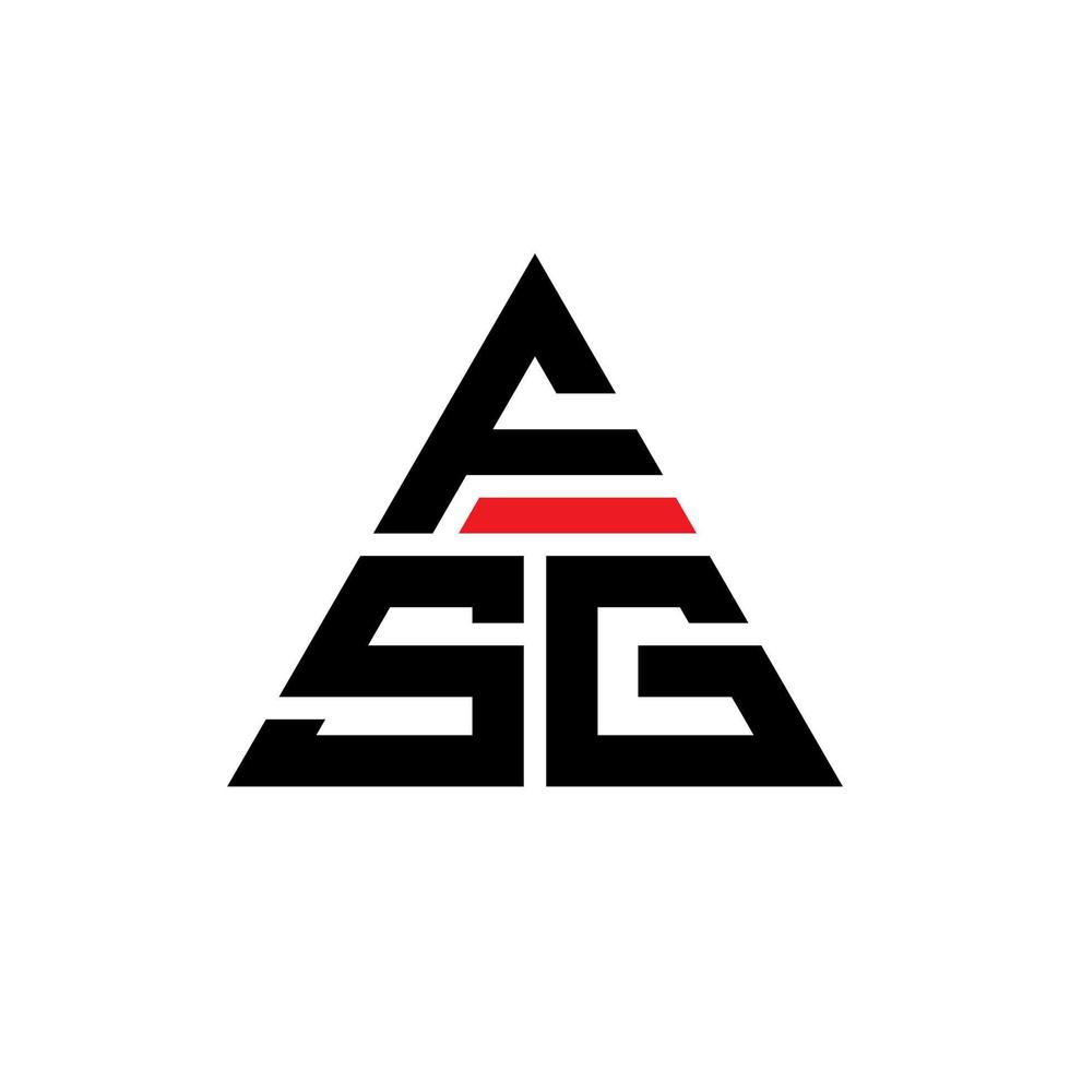 design del logo della lettera del triangolo fsg con forma triangolare. monogramma di design del logo del triangolo fsg. modello di logo vettoriale triangolo fsg con colore rosso. logo triangolare fsg logo semplice, elegante e lussuoso.