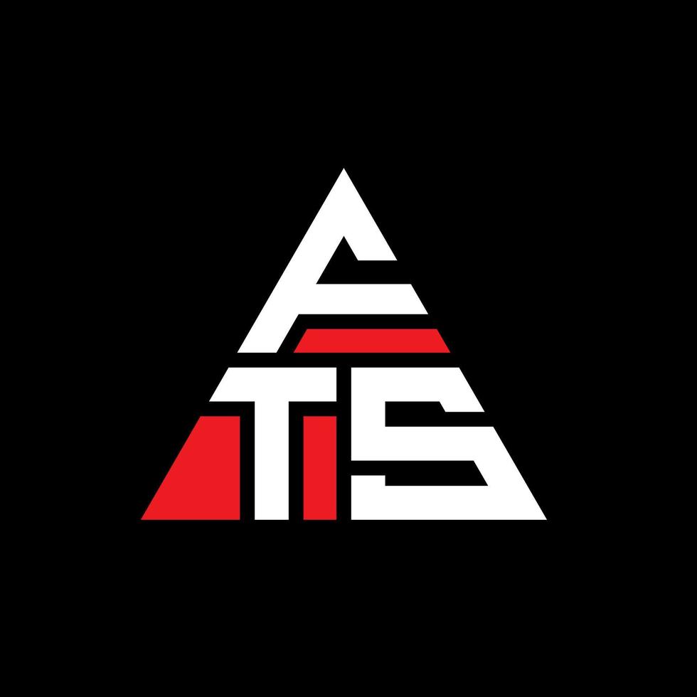 design del logo della lettera triangolare fts con forma triangolare. monogramma di design con logo triangolo fts. modello di logo vettoriale triangolo fts con colore rosso. logo triangolare fts logo semplice, elegante e lussuoso.