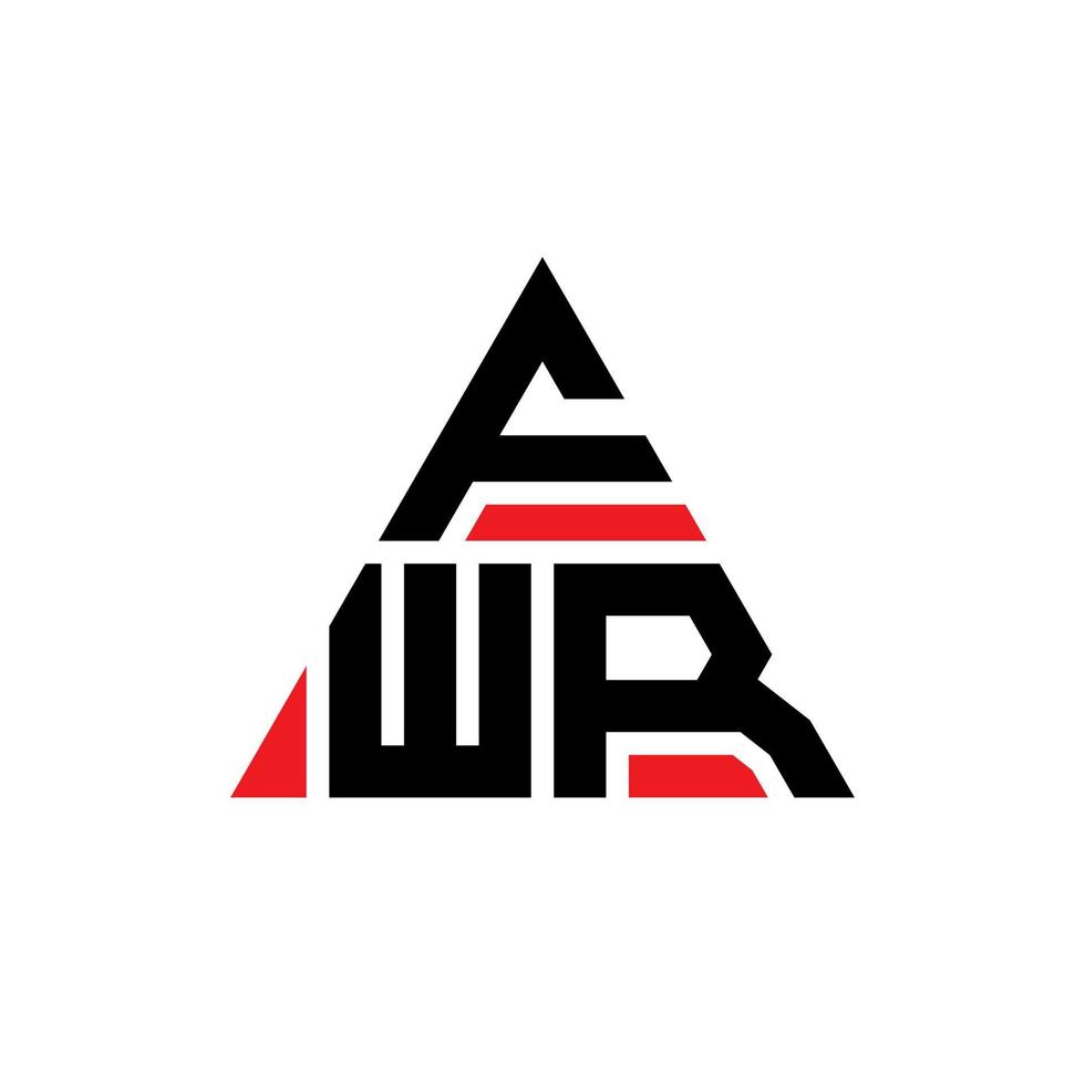 design del logo della lettera del triangolo fwr con forma triangolare. monogramma di design del logo del triangolo fwr. modello di logo vettoriale triangolo fwr con colore rosso. logo triangolare fwr logo semplice, elegante e lussuoso.