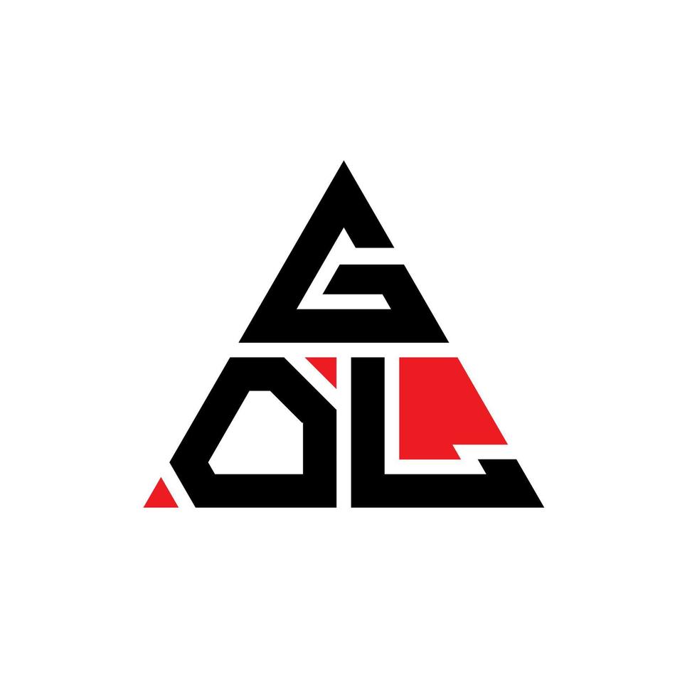 design del logo della lettera del triangolo gol con forma triangolare. monogramma di design del logo del triangolo gol. modello di logo vettoriale triangolo gol con colore rosso. logo triangolare gol logo semplice, elegante e lussuoso.