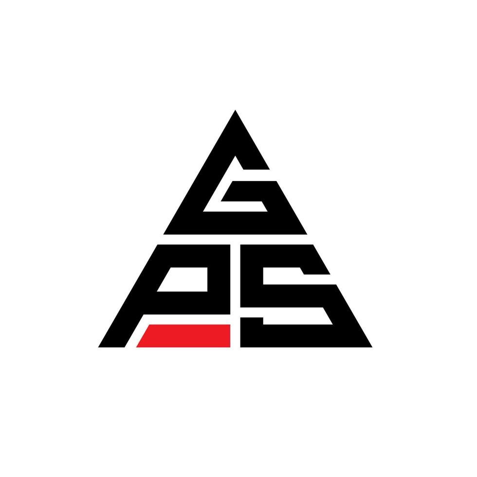 design del logo della lettera triangolo gps con forma triangolare. monogramma di design del logo triangolo gps. modello di logo vettoriale triangolo gps con colore rosso. logo triangolare gps logo semplice, elegante e lussuoso.