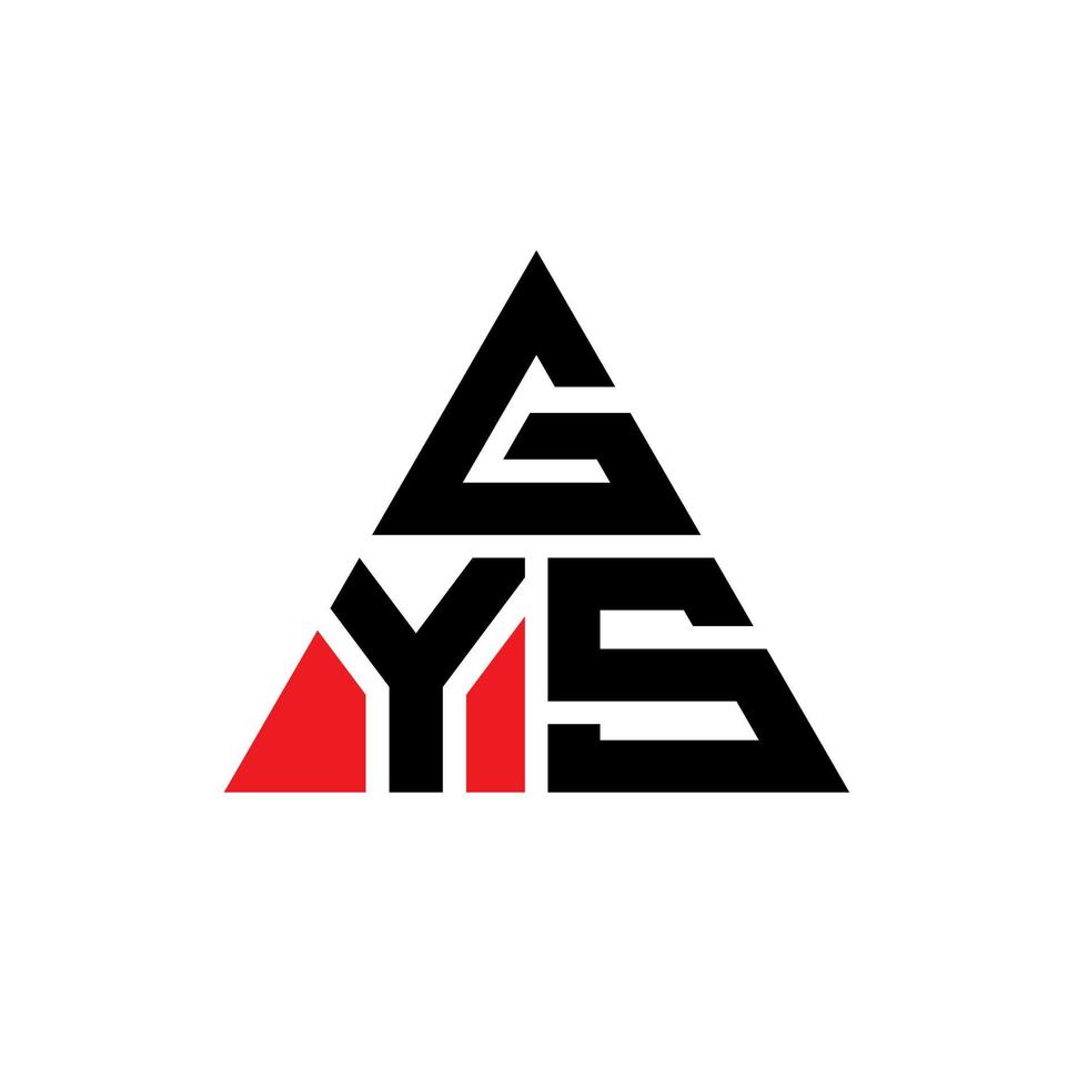 gys triangolo lettera logo design con forma triangolare. gys triangolo logo design monogramma. modello di logo vettoriale triangolo gys con colore rosso. logo triangolare gys logo semplice, elegante e lussuoso.