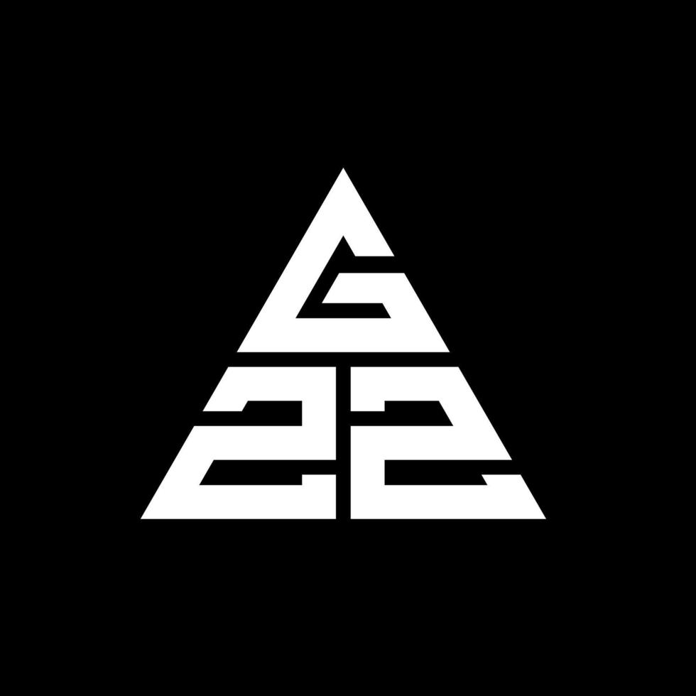 design del logo della lettera triangolo gzz con forma triangolare. gzz triangolo logo design monogramma. modello di logo vettoriale triangolo gzz con colore rosso. logo triangolare gzz logo semplice, elegante e lussuoso.