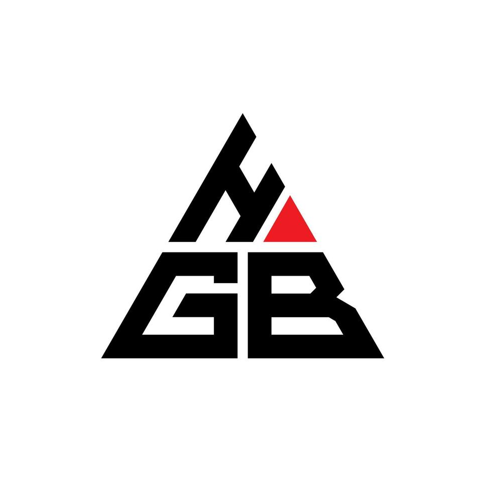 design del logo della lettera del triangolo hgb con forma triangolare. monogramma di design del logo del triangolo hgb. modello di logo vettoriale triangolo hgb con colore rosso. logo triangolare hgb logo semplice, elegante e lussuoso.