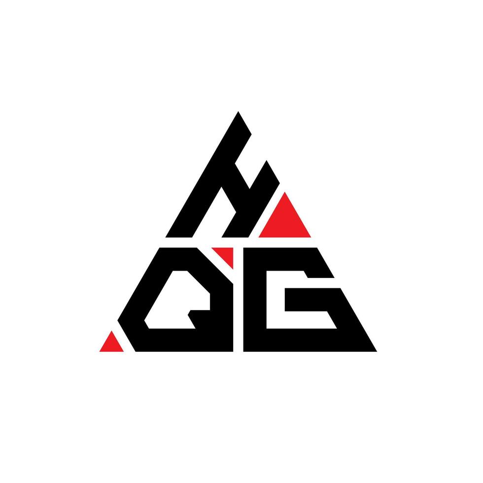 design del logo della lettera triangolare hqg con forma triangolare. monogramma di design del logo del triangolo hqg. modello di logo vettoriale triangolo hqg con colore rosso. logo triangolare hqg logo semplice, elegante e lussuoso.