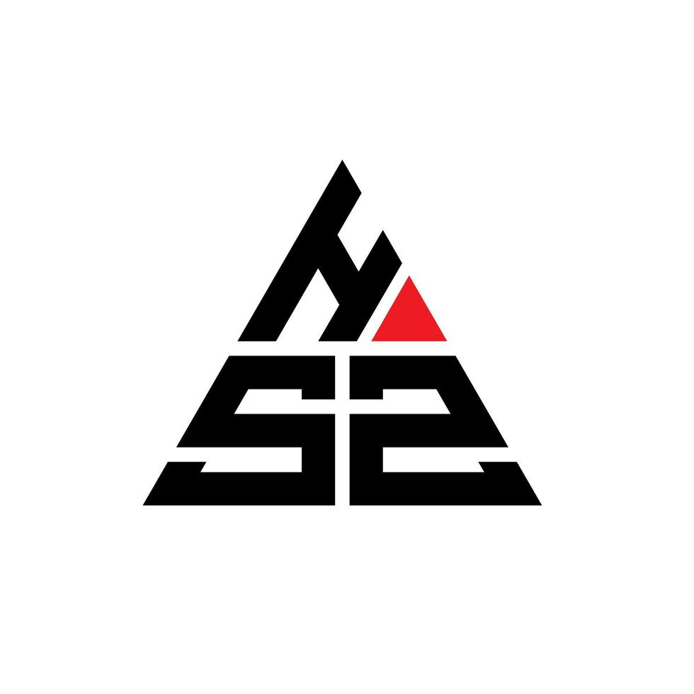 design del logo della lettera triangolare hsz con forma triangolare. monogramma di design del logo del triangolo hsz. modello di logo vettoriale triangolo hsz con colore rosso. logo triangolare hsz logo semplice, elegante e lussuoso.