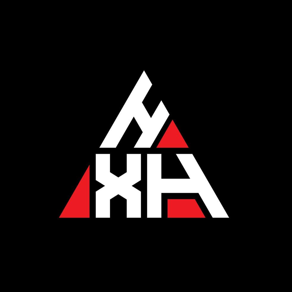 design del logo della lettera triangolare hxh con forma triangolare. monogramma di design del logo del triangolo hxh. modello di logo vettoriale triangolo hxh con colore rosso. hxh logo triangolare logo semplice, elegante e lussuoso.