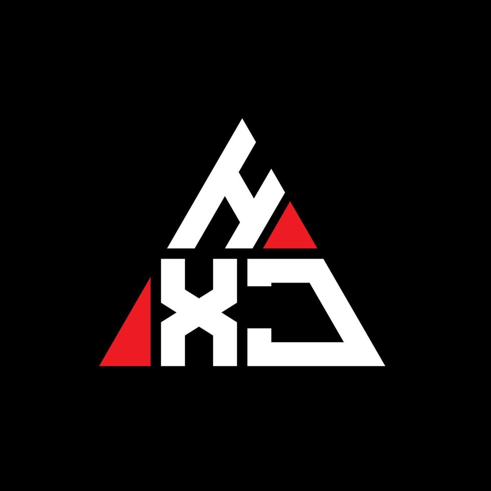 design del logo della lettera del triangolo hxj con forma triangolare. monogramma di design del logo del triangolo hxj. modello di logo vettoriale triangolo hxj con colore rosso. logo triangolare hxj logo semplice, elegante e lussuoso.