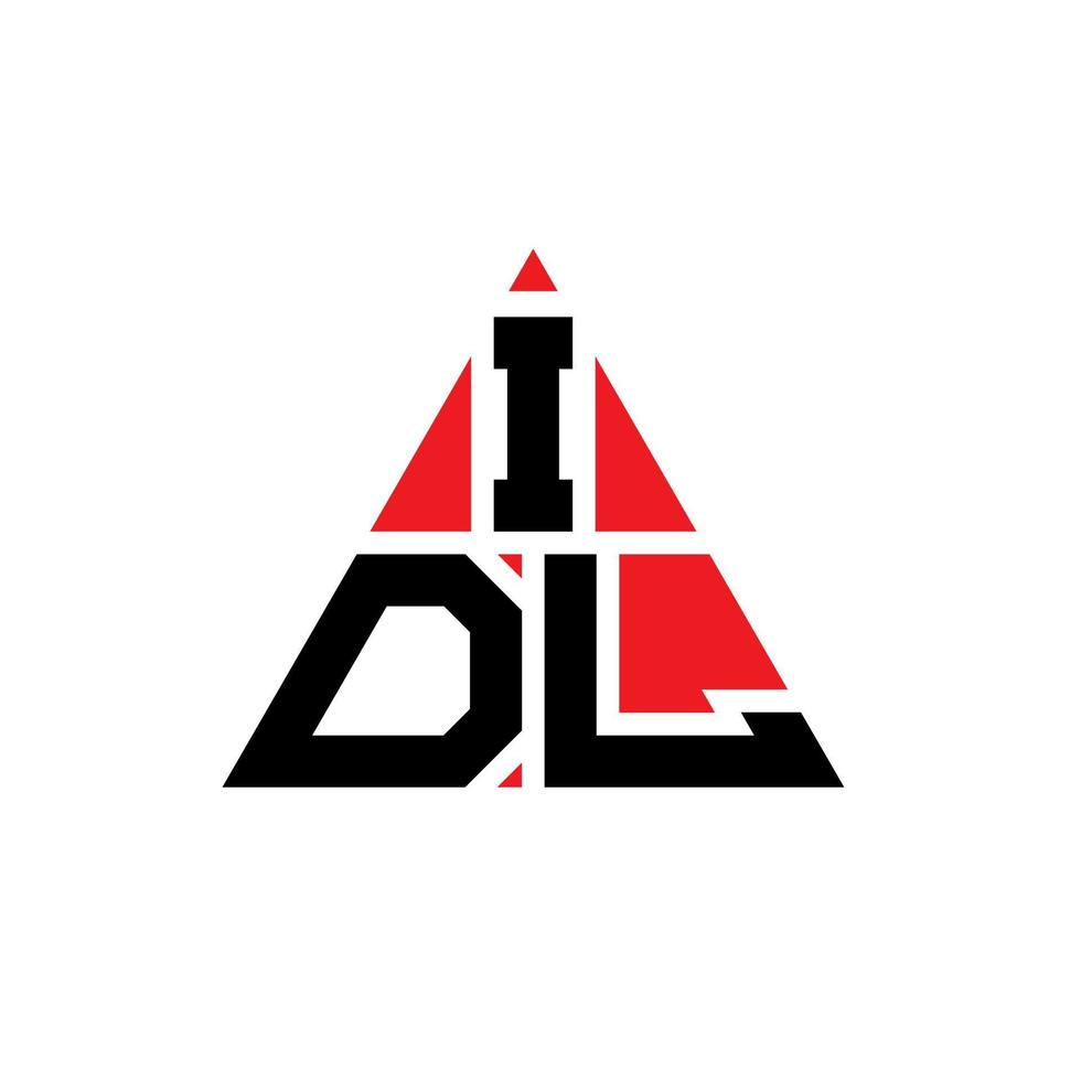 design del logo della lettera del triangolo idl con forma triangolare. monogramma di design del logo del triangolo idle. modello di logo vettoriale triangolo idle con colore rosso. logo triangolare idl logo semplice, elegante e lussuoso.