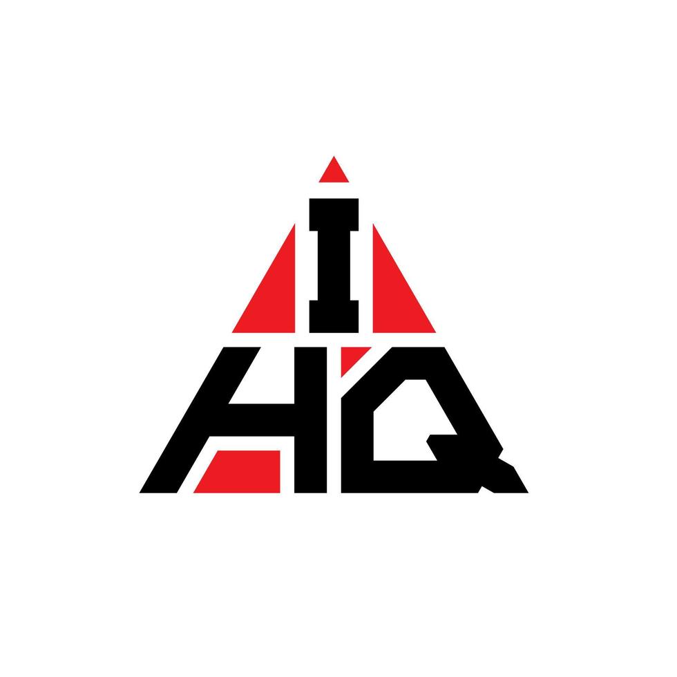 design del logo della lettera triangolare ihq con forma triangolare. ihq triangolo logo design monogramma. modello di logo vettoriale triangolo ihq con colore rosso. logo triangolare ihq logo semplice, elegante e lussuoso.