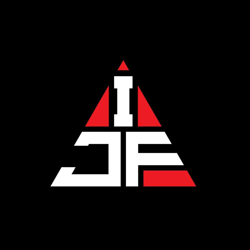 design del logo della lettera del triangolo ijf con forma triangolare. ijf triangolo logo design monogramma. modello di logo vettoriale triangolo ijf con colore rosso. ijf logo triangolare logo semplice, elegante e lussuoso.