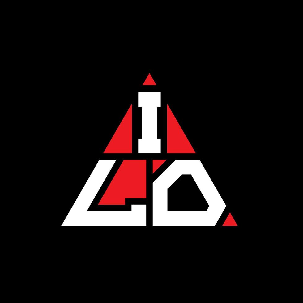 ilo triangolo lettera logo design con forma triangolare. ilo triangolo logo design monogramma. modello di logo vettoriale triangolo ilo con colore rosso. ilo logo triangolare logo semplice, elegante e lussuoso.