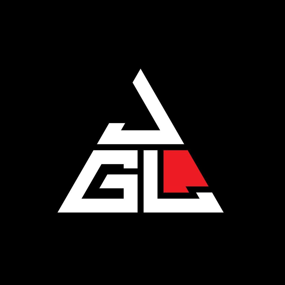 design del logo della lettera del triangolo jgl con forma triangolare. monogramma di design del logo del triangolo jgl. modello di logo vettoriale triangolo jgl con colore rosso. logo triangolare jgl logo semplice, elegante e lussuoso.
