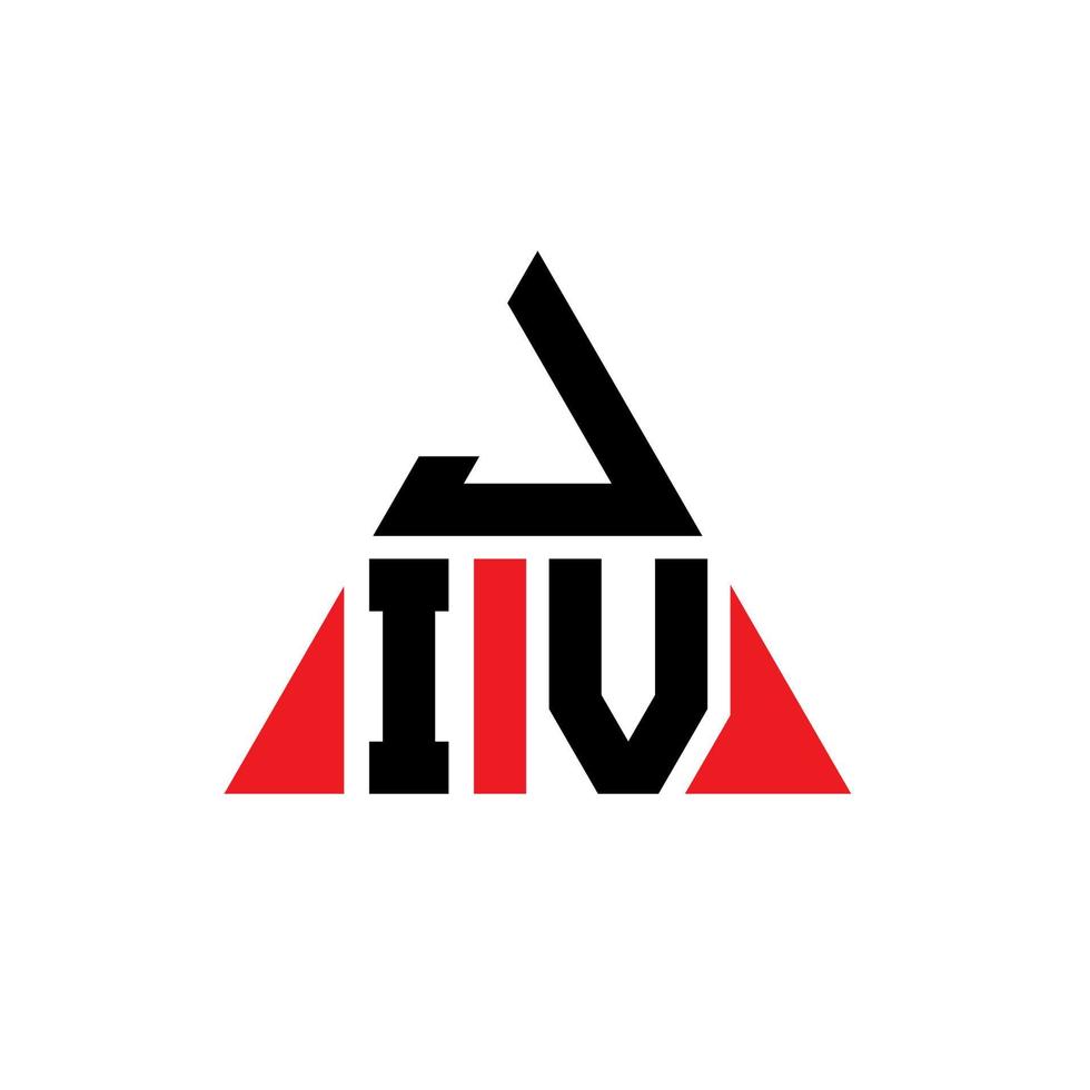 jiv triangolo lettera logo design con forma triangolare. jiv triangolo logo design monogramma. modello di logo vettoriale triangolo jiv con colore rosso. jiv logo triangolare logo semplice, elegante e lussuoso.