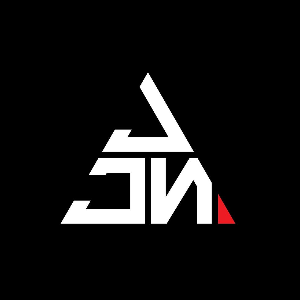 jjn triangolo logo design lettera con forma triangolare. monogramma di design del logo del triangolo jjn. modello di logo vettoriale triangolo jjn con colore rosso. jjn logo triangolare logo semplice, elegante e lussuoso.