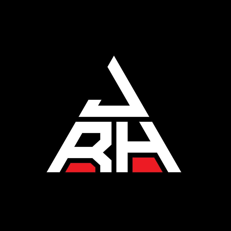 jrh triangolo logo design lettera con forma triangolare. monogramma di design del logo del triangolo jrh. modello di logo vettoriale triangolo jrh con colore rosso. jrh logo triangolare logo semplice, elegante e lussuoso.