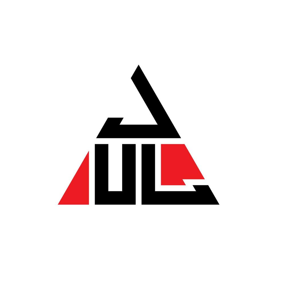 lug design del logo della lettera del triangolo con forma triangolare. monogramma di design del logo del triangolo di luglio. lug modello di logo vettoriale triangolo con colore rosso. lug logo triangolare logo semplice, elegante e lussuoso.