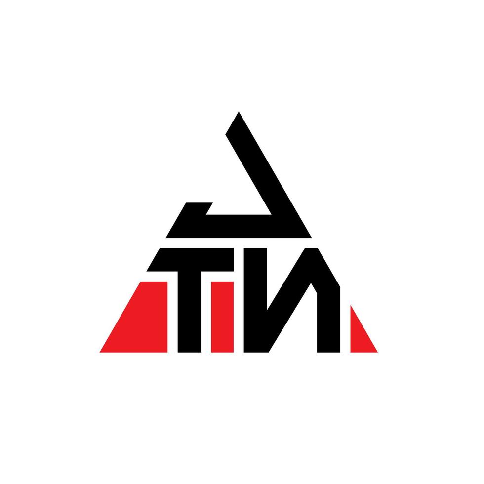 design del logo della lettera triangolare jtn con forma triangolare. monogramma di design del logo del triangolo jtn. modello di logo vettoriale triangolo jtn con colore rosso. logo triangolare jtn logo semplice, elegante e lussuoso.