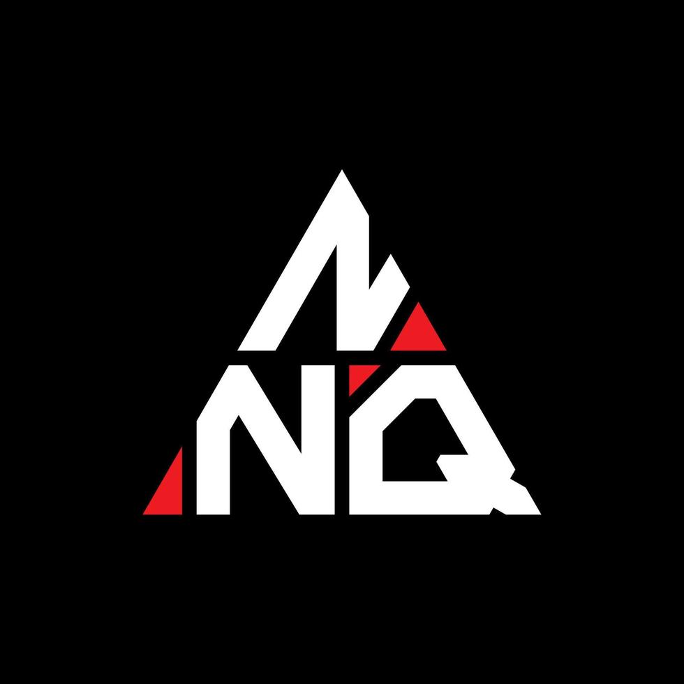 nnq triangolo lettera logo design con forma triangolare. nnq triangolo logo design monogramma. modello di logo vettoriale triangolo nnq con colore rosso. nnq logo triangolare logo semplice, elegante e lussuoso.