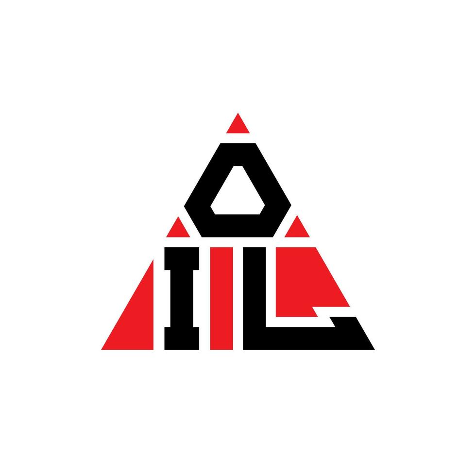 design del logo della lettera del triangolo dell'olio con forma triangolare. monogramma del design del logo del triangolo dell'olio. modello di logo vettoriale triangolo olio con colore rosso. logo triangolare olio logo semplice, elegante e lussuoso.